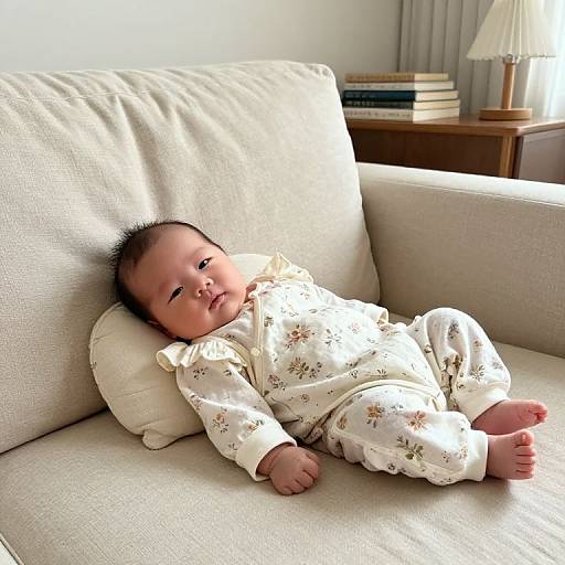 Cozy Newborn in Floral Night Suit