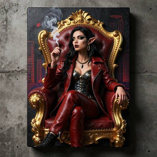 Cyberpunk Female Street Artist Mural