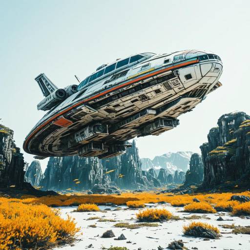 Overgrown Ancient Spaceship on Alien Planet