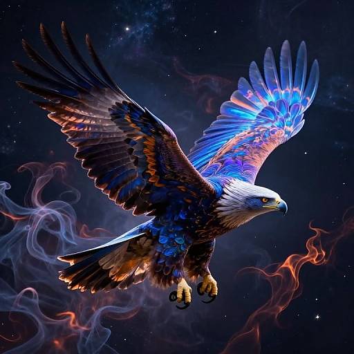 Ethereal Majestic Eagle in Flight