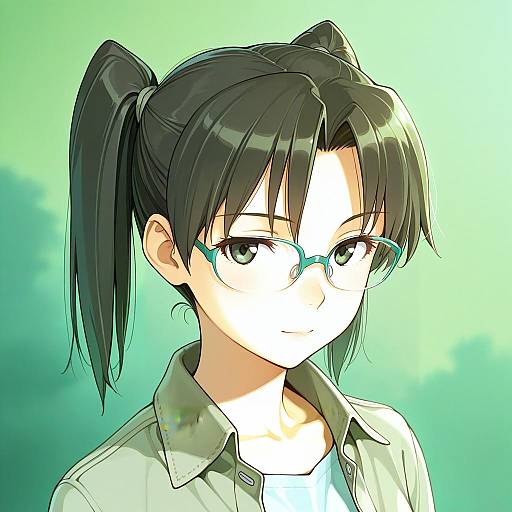 Illustration of Amasawa yuuko, dennou coil in the style of Hidari (left side)