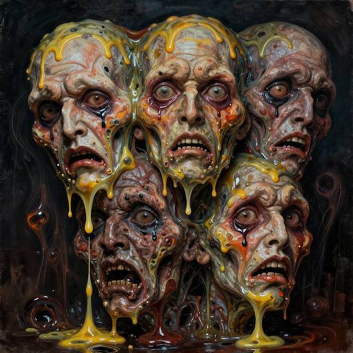 Surreal Melting Distorted Faces