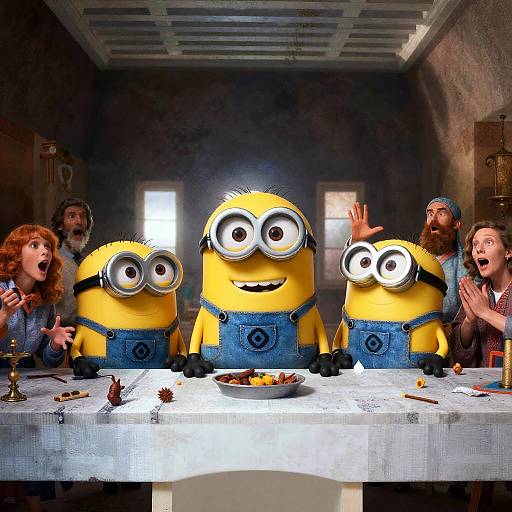 Minions at The Last Supper Table