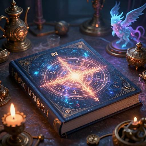 Magical Dungeons & Dragons Book with Glowing Runes