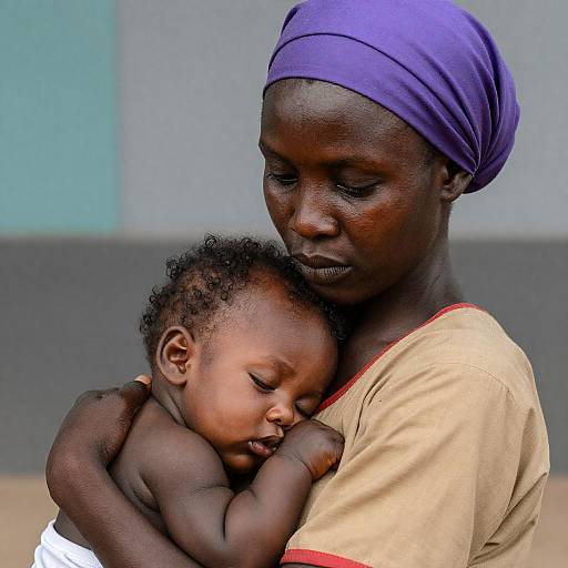 Elegant Portrait of Mother and Child