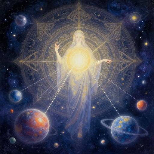 Cosmic Architect Weaving Universe