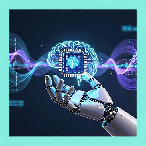 Futuristic Robotic Hand with Neural Chip