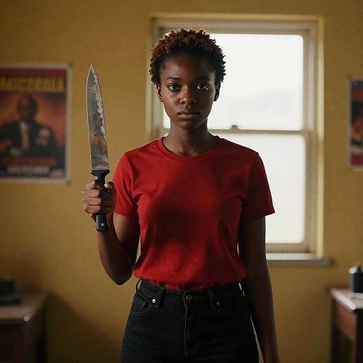 Intense Portrait of a Young Woman