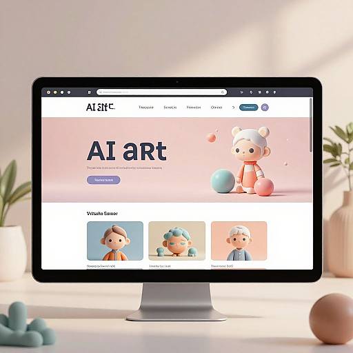 Futuristic AI Art Gallery Concept