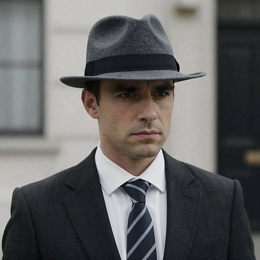 Sophisticated Man in Plaid Suit Portrait