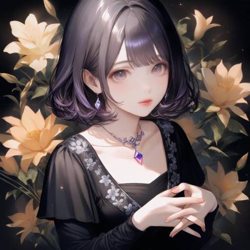 Realistic Portrait of a Stylish Girl