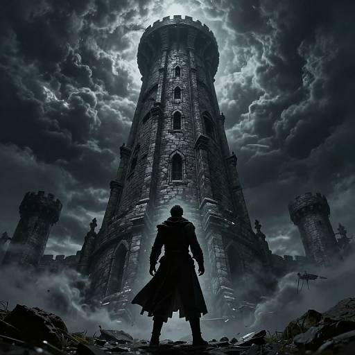 Roland the Gunslinger Approaches Dark Tower