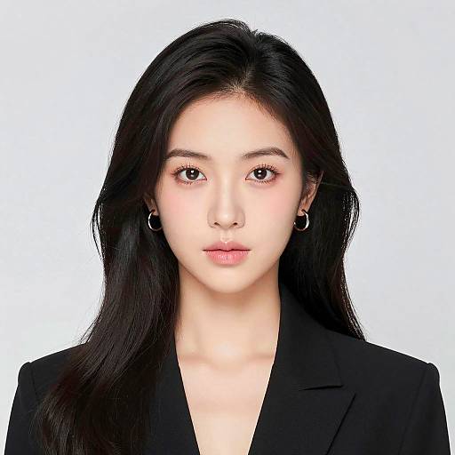Elegant East Asian Woman in Blazer