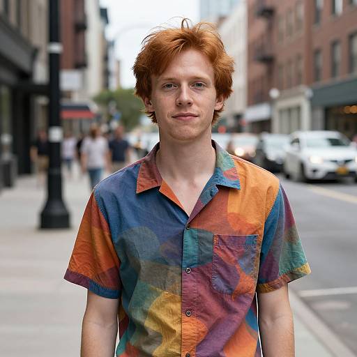 Groovy Redhead on City Street