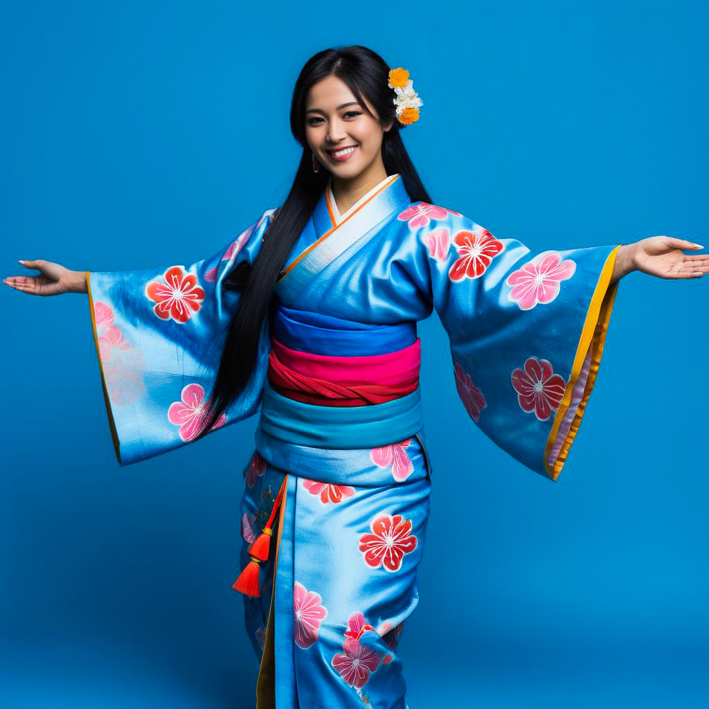 Vibrant Festival-Goer Portrait in Studio