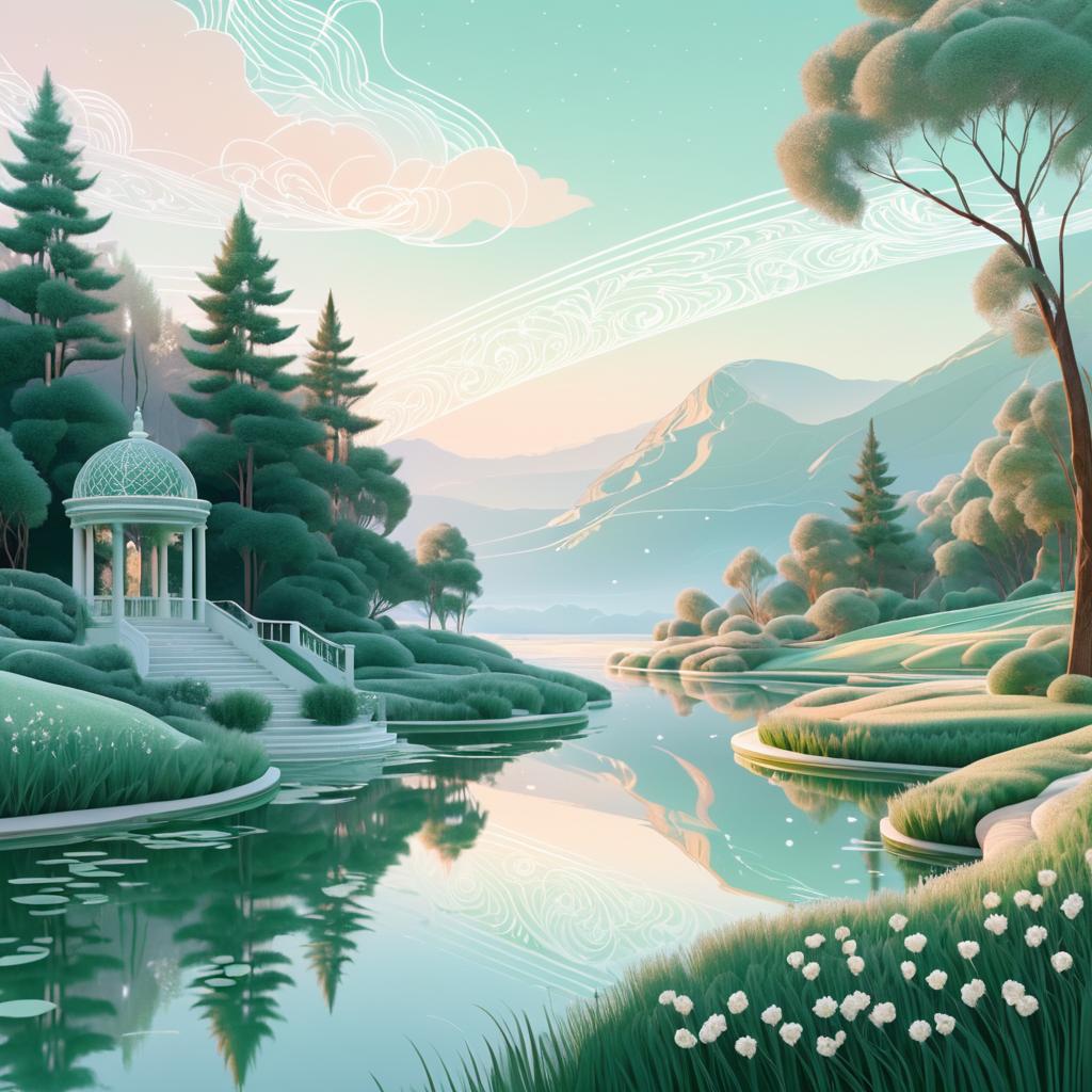 Serene Romantic Landscape in Concept Art