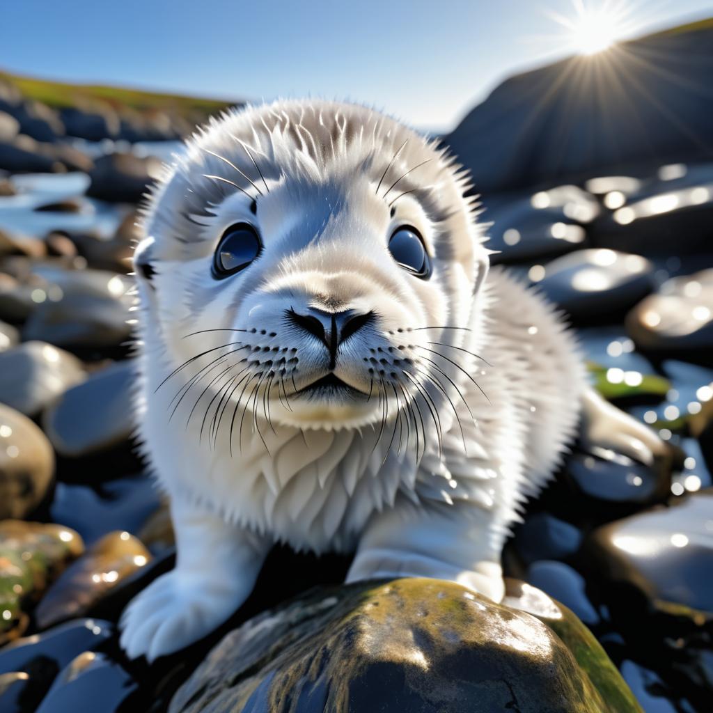 Stunning Close-Up of Baby Seal Pup