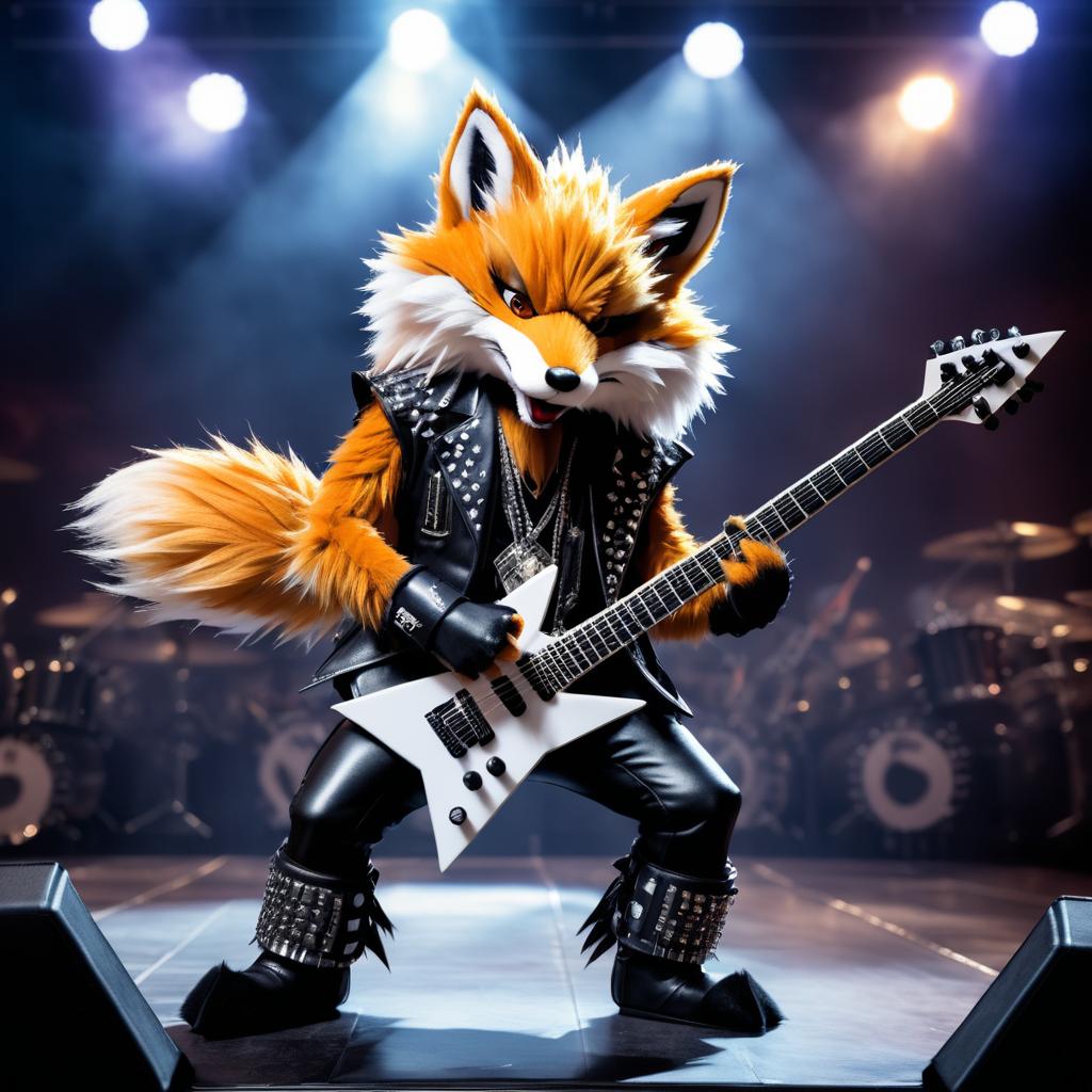 Rock Star Fox Thrilling the Crowd