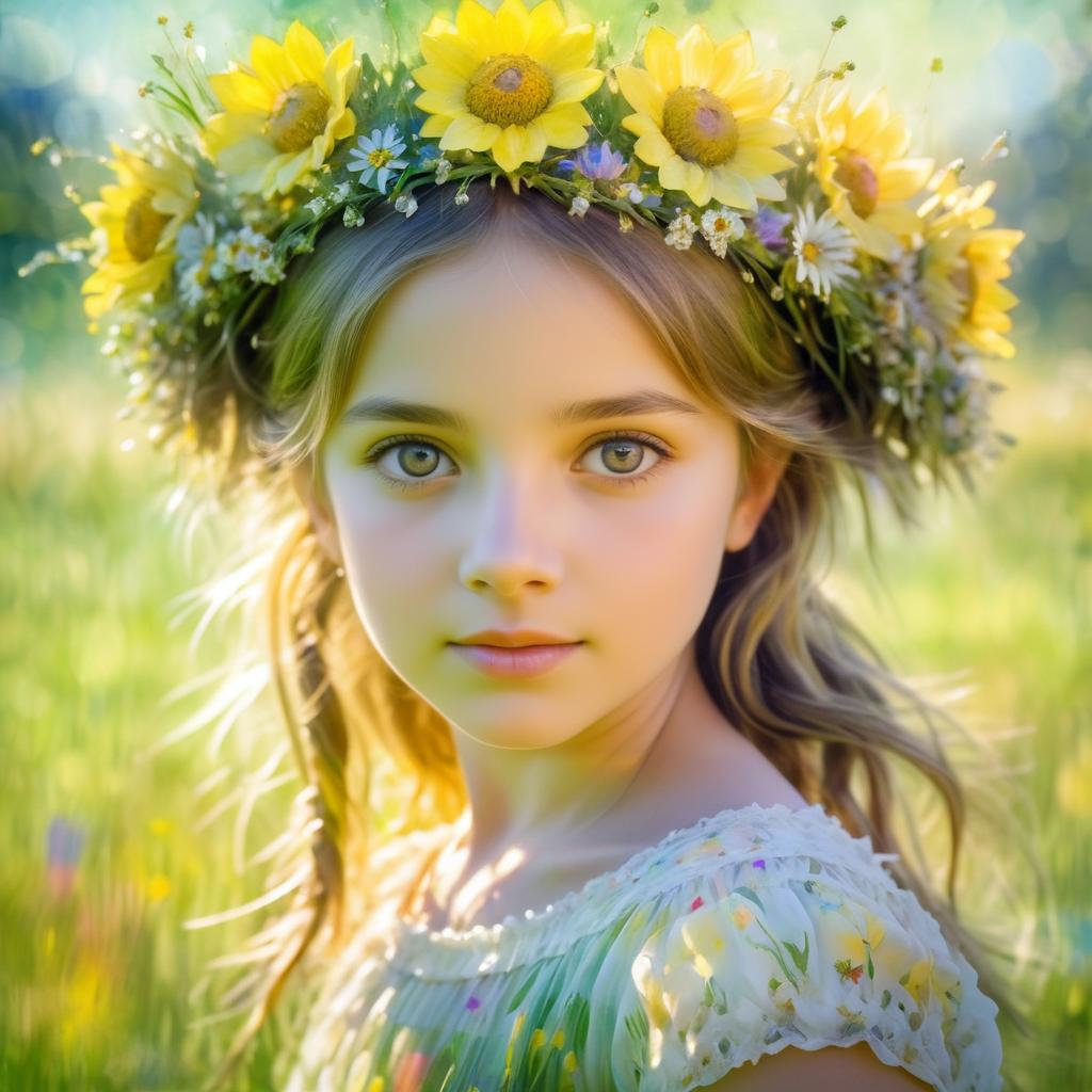 Impressionist Portrait of a Young Girl