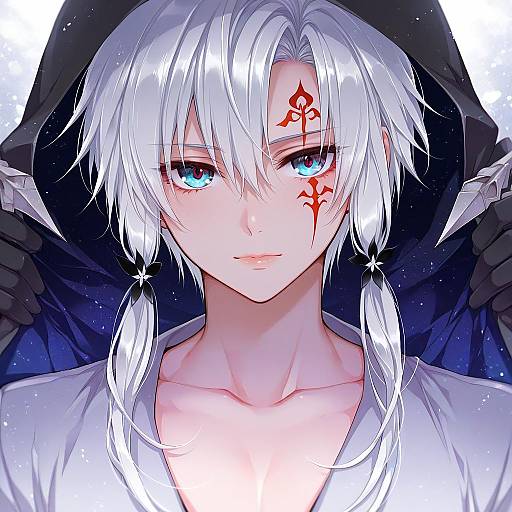 Illustration of Allen walker, d.gray-man in the style of Mamaloni