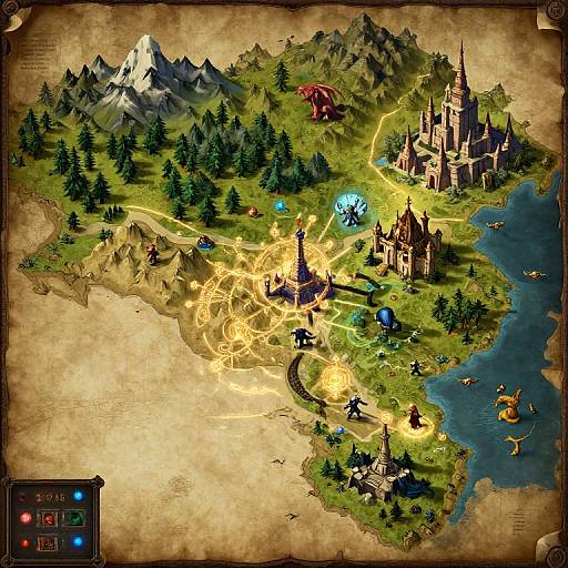 Epic Fantasy Realm Strategy Map