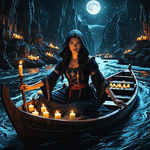 Enchanting Sorceress on the River Styx