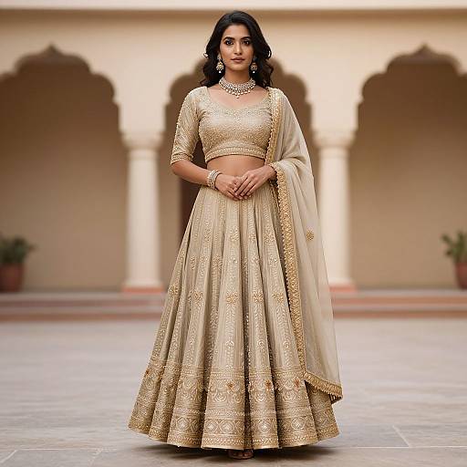 Woman in Traditional Indian Dress