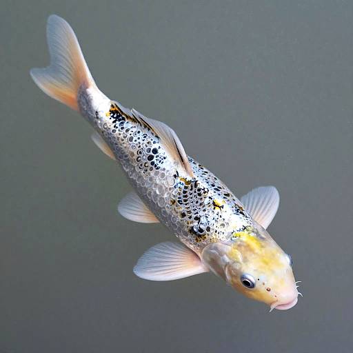 Detailed Koi Fish Swimming Expression