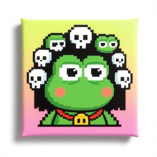 Kawaii Multi-Headed Pepe Art