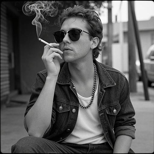 90s Grunge Dog Model Portrait