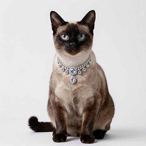 Elegant Tonkinese Cat Portrait in Luxury