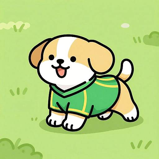 Cartoon Cristiano Ronaldo Dog in Jersey