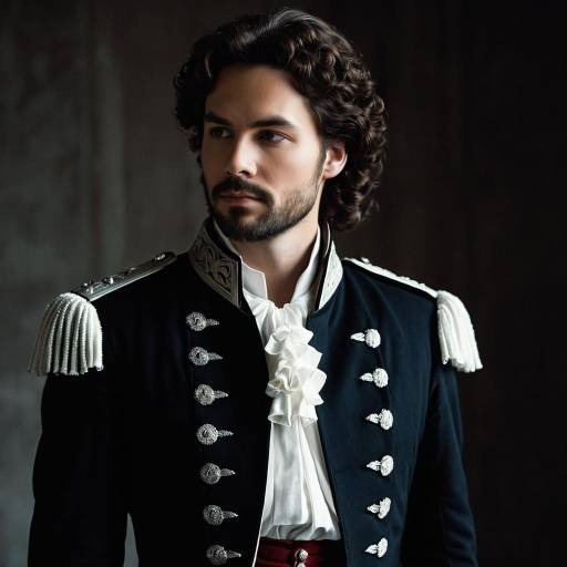 Young Man in Historical Military Uniform