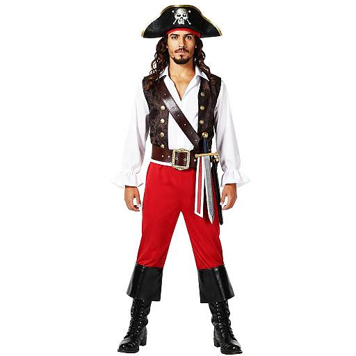 Realistic Pirate Costume with Sword