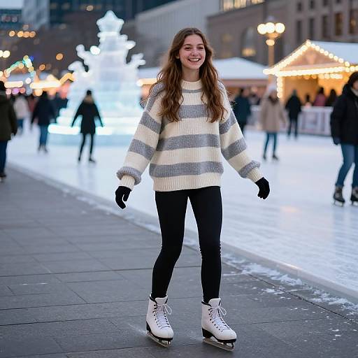 Teen Girl's Winter Ice Skating Outfit