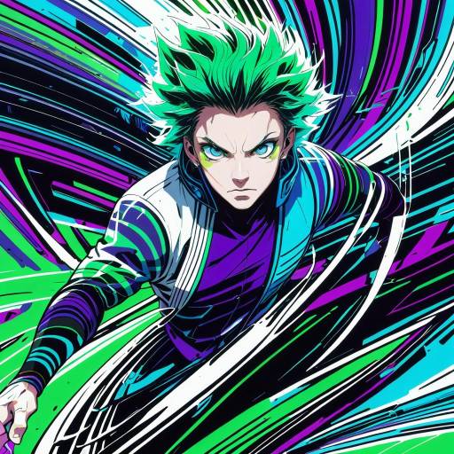 Dynamic Anime Hacker in Action