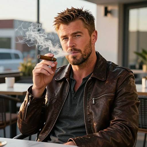Chris Hemsworth Smoking Cigar Golden Hour