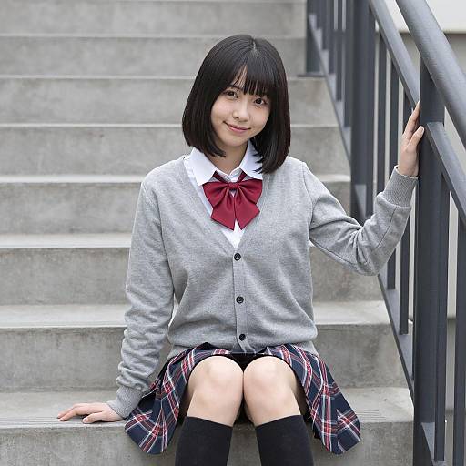 Charming Asian Woman in Casual Attire