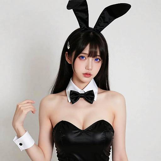 Realistic Playboy Bunny Girl Portrait