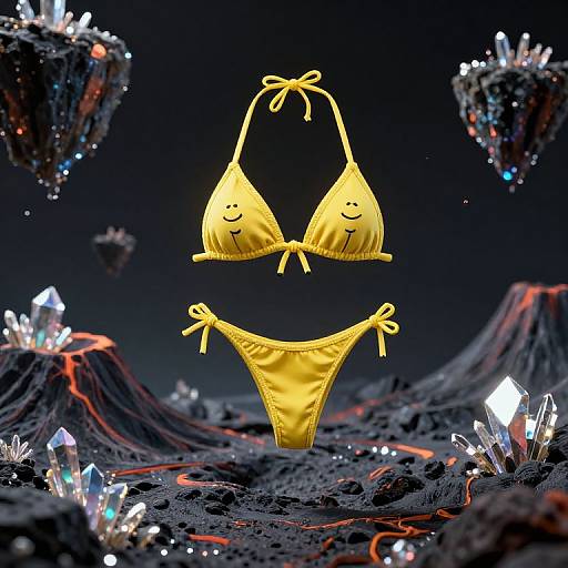 Nano Banana Bikini Over Volcanic Fantasy