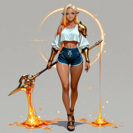 Confident Knight with Golden Hair Confident Knight with Golden Hair
