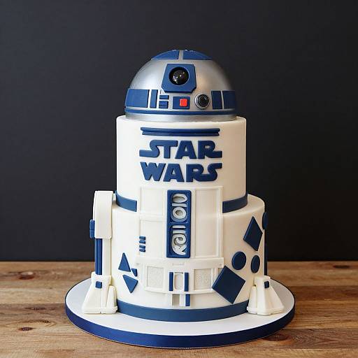 Elegant R2-D2 Star Wars Birthday Cake