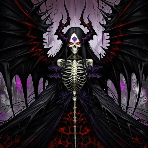 Illustration of Ainz ooal gown, overlord (maruyama) in the style of Mura karuki