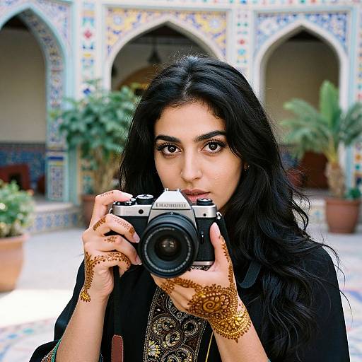 Enigmatic Middle Eastern Woman Portrait