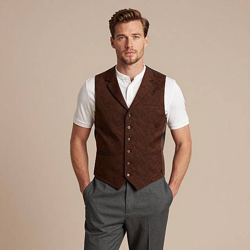 Festive Male Portrait in Vintage Style