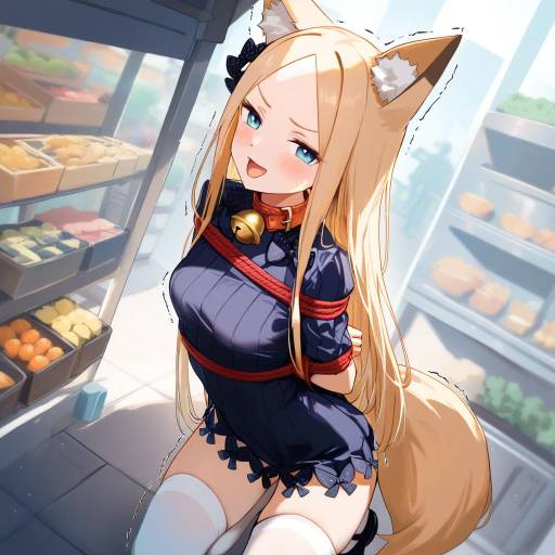 Confident Cowgirl in Bustling Marketplace