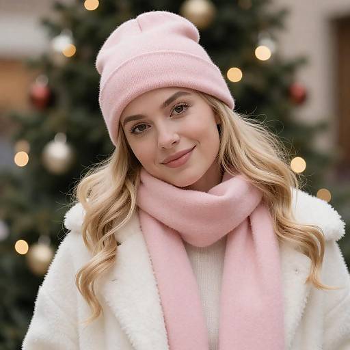 Cozy Winter Portrait with Christmas Vibes