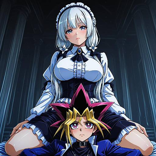 Illustration of Mutou yuugi, yu-gi-oh! in the style of Tappa (esperanza)