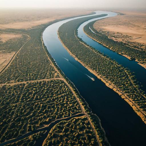 Breathtaking Aerial View of Nile Delta