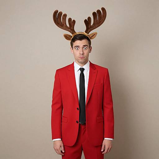 Funny Stag Do Red Antler Outfit